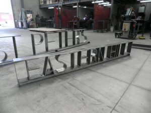 signage steel fabrication works