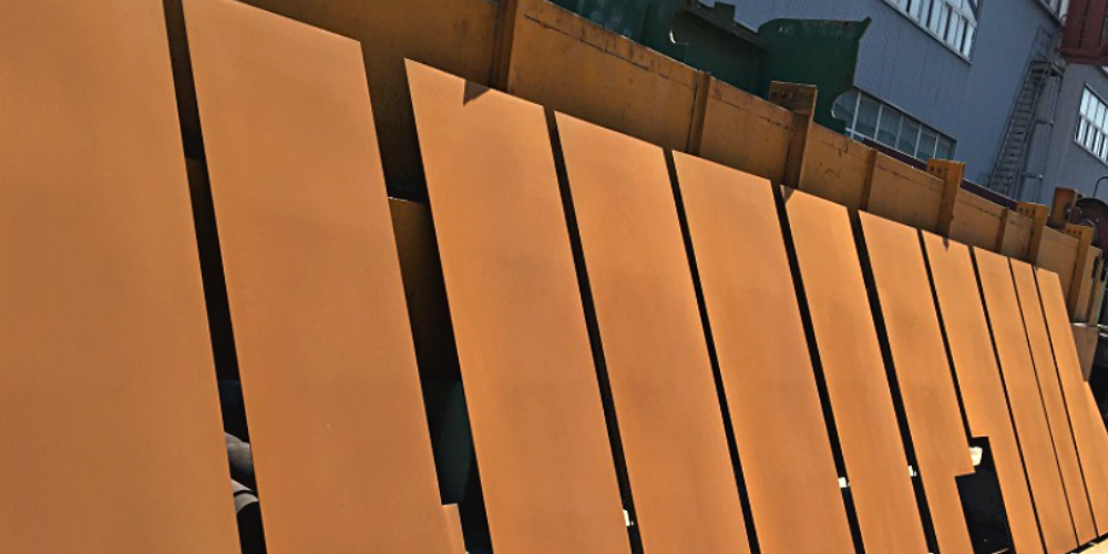 corten steel panel