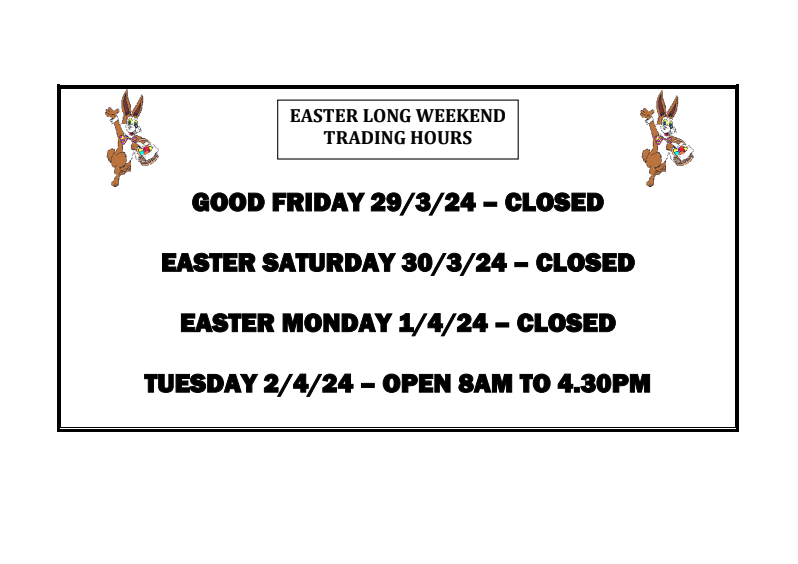 Metfab easter trading hours 2024