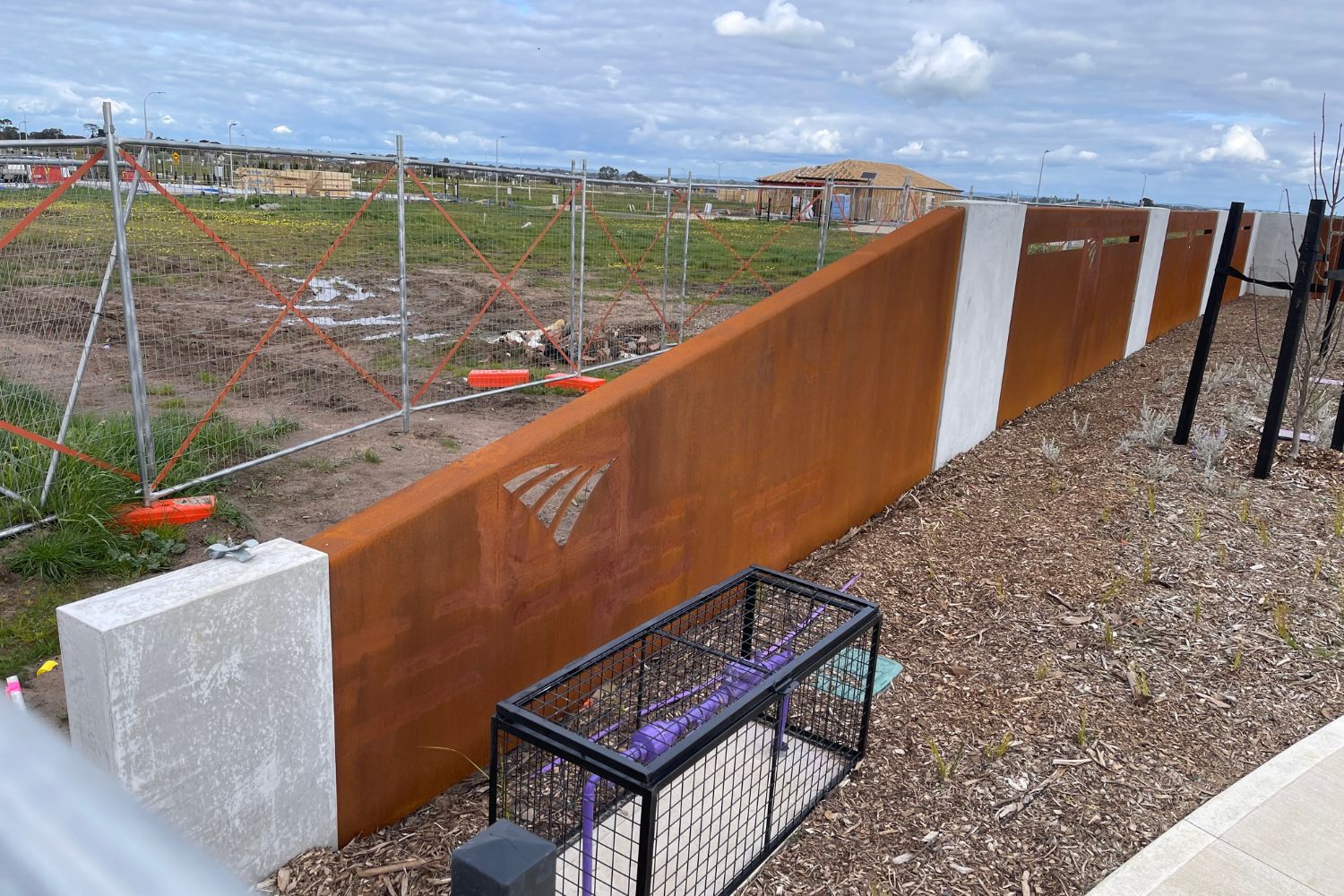 Corten steel fencev